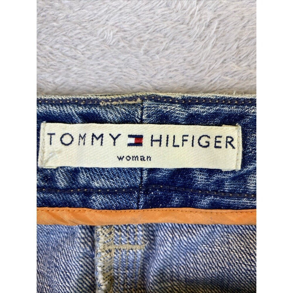 Vintage Tommy Hilfiger Knee Length Denim Jean Skirt Women's 20 Stretch Y2K - Picture 2 of 8